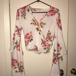 floral crop top from Charlotte Russe
